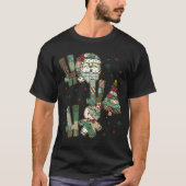 ホー・ホー・ホー クリスマスパッチワーク Tシャツ (正面)