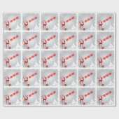 ホー！ホー！ホー！クリスマスラッピング紙 ラッピングペーパー (フラット)