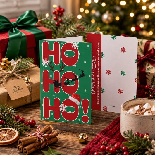 ホー・ホー・ホー クリスマス ホリデーカード