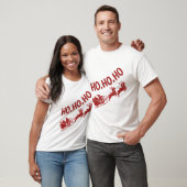 ホー・ホー・ホー サンタのそりパーティー クリスマス Tシャツ (ユニセックス)