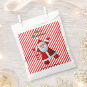 ホー！ホー！ホー！サンタクロースメリークリスマスキャンディーケーン フェイバーバッグ (クリップ留めされた状態)