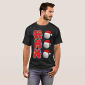 ホー・ホー・ホー サンタゴルフ クリスマスギフト Tシャツ (正面フル)