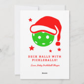 ホー、ホー、ホー・ピックボール・クリスマス シーズンカード (裏面)