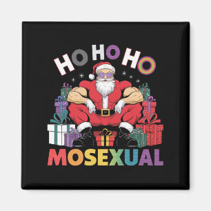 ホー・ホー・ホー モセクシャル ゲイ サンタ LGBT ゲイ プライド クリスマス マグネット