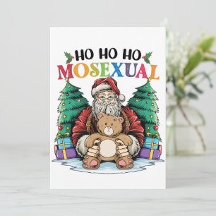ホー・ホー・ホー モセクシャル ゲイ サンタ LGBTQ ゲイ クリスマス 招待状