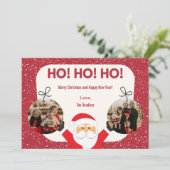 ホー！ホー！ホー！写真数々のホリデーカード 招待状 (スタンド正面)