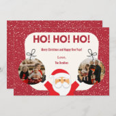 ホー！ホー！ホー！写真数々のホリデーカード 招待状 (正面/裏面)