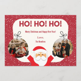 ホー！ホー！ホー！写真数々のホリデーカード 招待状