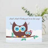 ホー！ホー！女の赤ちゃんがやってくる！ 招待状 (スタンド正面)