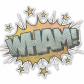 ホー！ヴィンテージ漫画ブックスチームパンクポップ・アートのアート シール (正面)