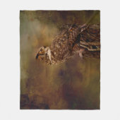 ホ素晴らしーンフクロウ フリースブランケット (正面)