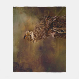 ホ素晴らしーンフクロウ フリースブランケット