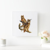 ホ素晴らしーンフクロウ – フーフクロウ スクエア壁時計 (ホーム)