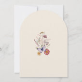 ボお洒落タニカルベビーイン開花招待状 招待状 (裏面)