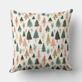 ボお洒落タニカルホリデーツリーパターン クッション (裏面)