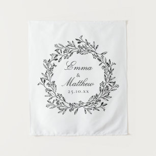 ボお洒落タニカルリース結婚ズフロアデカール タペストリー