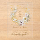 ボお洒落タンリースロマン結婚ティック アクリル招待状 (正面)