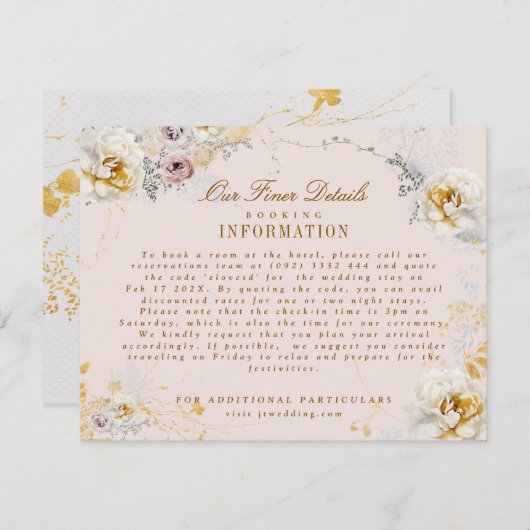 ボお洒落タンリースロマン結婚ティック エンクロージャーカード (正面/裏面)