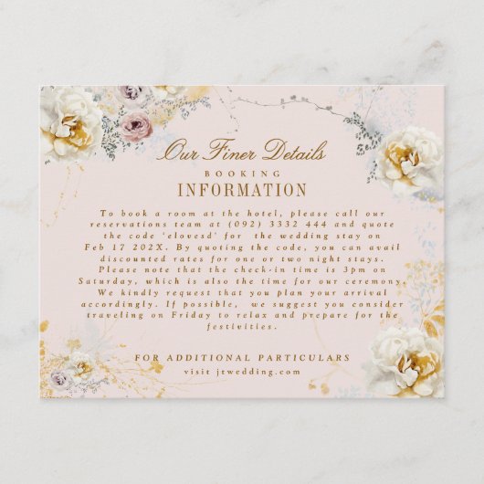 ボお洒落タンリースロマン結婚ティック エンクロージャーカード (正面)