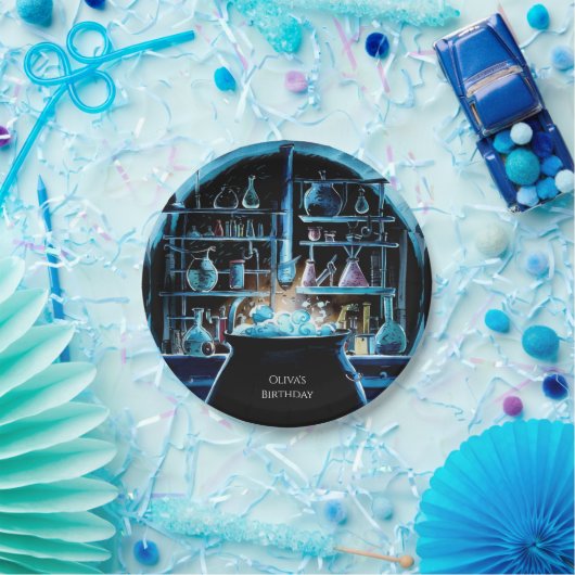 ボお洒落ホ魔法科学者誕生日 ペーパープレート (パーティー)