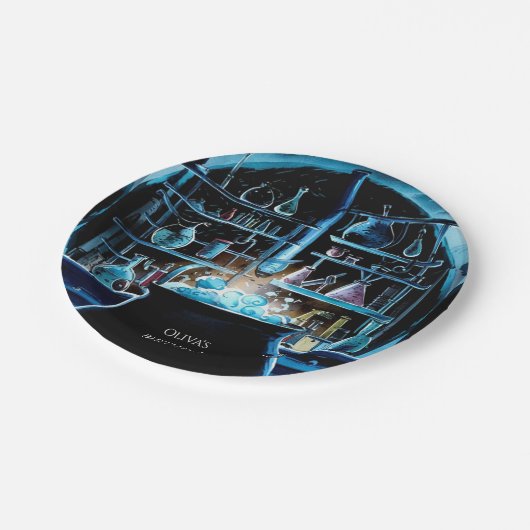 ボお洒落ホ魔法科学者誕生日 ペーパープレート (アングル)