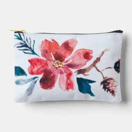 ボかわいらしタニカルフローラ水彩 アクセサリーポーチ