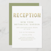ボはっきりしたホモダンフローラ緑の結婚披露宴 招待状 (正面/裏面)