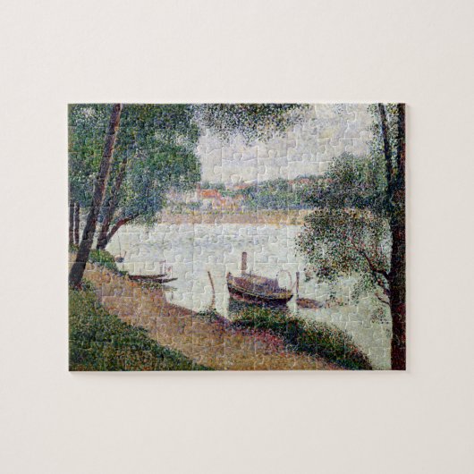 ボアとのゲオルゲスピエールSeurat |の川の景色 ジグソーパズル (横)