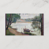 ボアとのゲオルゲスピエールSeurat |の川の景色 名刺 (裏面)