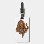 ボアの収縮は、舌をフリックにコイル ラゲッジタグ (正面縦)