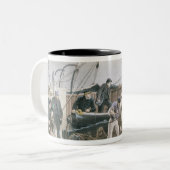 ボアの最初の事故の後のケーブルの接続 ツートーンマグカップ (正面左)