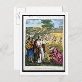 ボアズの分野のルース、が印刷した聖書から ポストカード (正面/裏面)