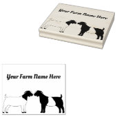 ボアパーソナライズされたヤギ ラバースタンプ (押印)