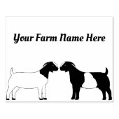 ボアパーソナライズされたヤギ ラバースタンプ (インプリント)