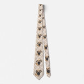 ボアボエ絵画ルの – かわいいオリジナルドッグアート ネクタイ (正面)