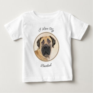 ボアボエ絵画ルの – かわいいオリジナルドッグアート ベビーTシャツ