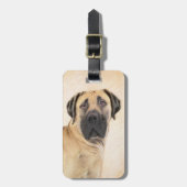 ボアボエ絵画ルの – かわいいオリジナルドッグアート ラゲッジタグ (正面縦)