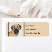 ボアボエ絵画ルの – かわいいオリジナルドッグアート ラベル (インサイチュ)