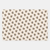 ボアボ絵を描エルの子犬の赤いマスティフ ラッピングペーパーシート (正面)