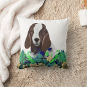 ボアヤギ絵を描の名ヤギ枕 クッション (ブランケット)