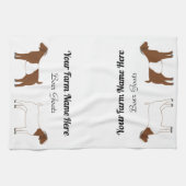 ボアヤパーソナライズされたギ キッチンタオル (横)