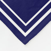 ボアライフスタリングホイールネイビーブルーホワイト フリースブランケット (角)