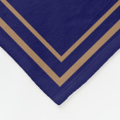 ボアライ優れたフホイールネイビーブルー フリースブランケット (角)