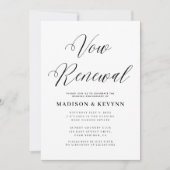 ボアリニューアルシンプルタイポグラフィ白黒 招待状 (正面)