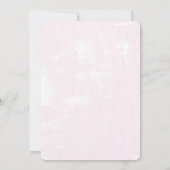 ボアリニューアルピンクさくらんぼ花招待状 招待状 (裏面)