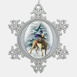 ボアーブル クリスマス スノーフレークピューターオーナメント