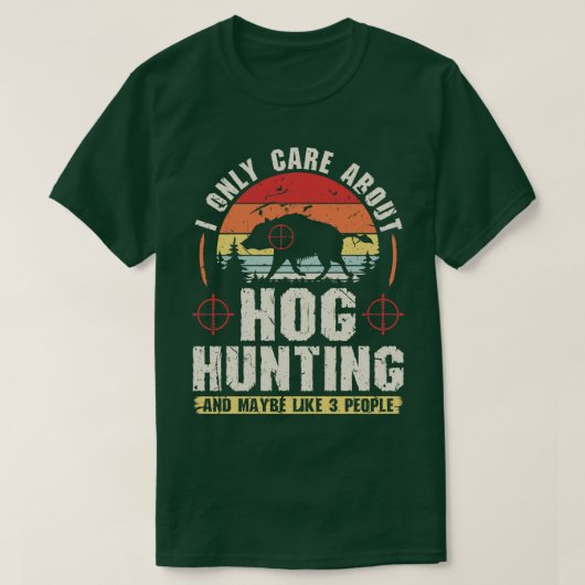 ボア狩りヴィンテージホッグハンター Tシャツ (デザイン正面)