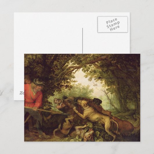 ボア狩り, 1611 ポストカード (正面/裏面)
