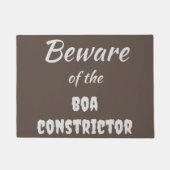 ボア笑わされるビクストルの注意警告 ドアマット (正面)