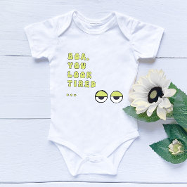 ボア、疲れて見える… （緑） ベビーボディスーツ